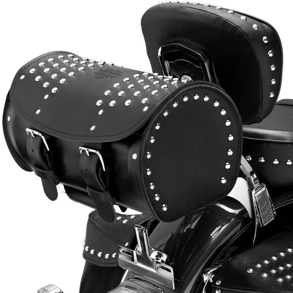 Harley Davidson Heritage Softail Leather Touring Bag Black Saddlebag - Picture 1 of 14